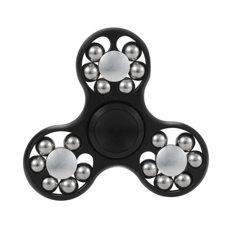 Fidget Spinner 18 Balls, Negru - vivimall.ro