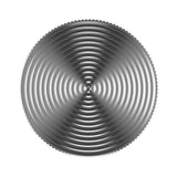 Fidget spinner Flippy din oțel inoxidabil argintiu, vedere frontală, dimensiuni 30x30x8 mm