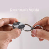 Titirez antistres Flippy silver, vedere din spate, construcție compactă 30x30x8 mm