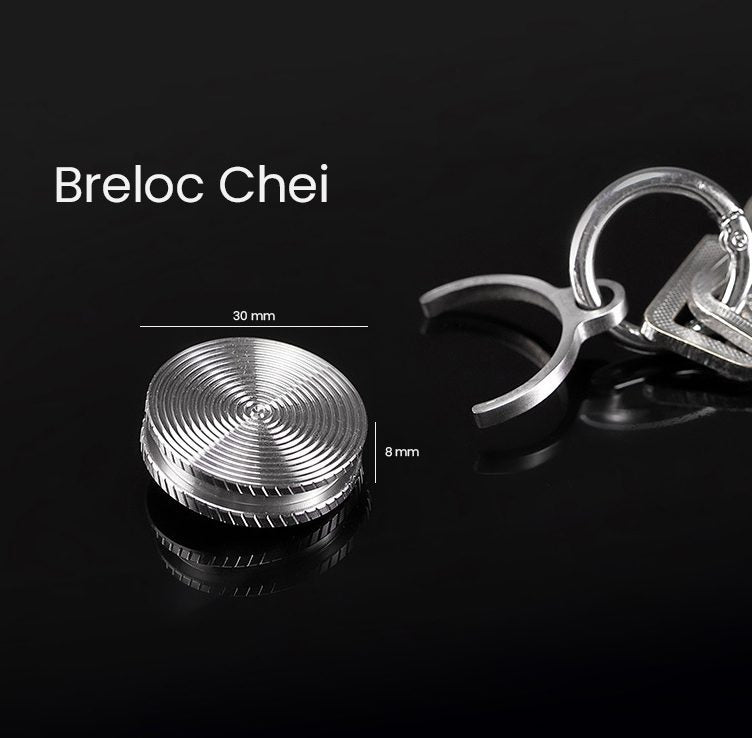 Titirez antistres Flippy tip breloc din oțel inoxidabil silver, unghi lateral cu detalii ondulații