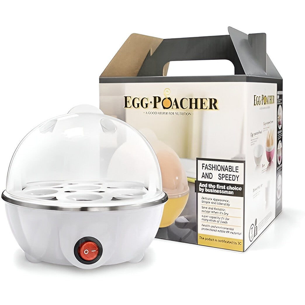 Fierbator de Oua Electric, Flipppy, Capacitate 7 oua, Aparat de fiert oua, 220V, Oprire Automata, 3 Moduri de Fiert Oua, 15 x 15 x 15 cm, Culoare Alb - vivimall.ro