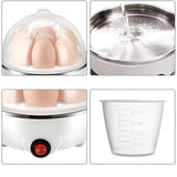 Fierbator de Oua Electric, Flipppy, Capacitate 7 oua, Aparat de fiert oua, 220V, Oprire Automata, 3 Moduri de Fiert Oua, 15 x 15 x 15 cm, Culoare Alb - vivimall.ro