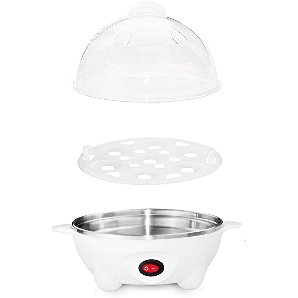 Fierbator de Oua Electric, Flipppy, Capacitate 7 oua, Aparat de fiert oua, 220V, Oprire Automata, 3 Moduri de Fiert Oua, 15 x 15 x 15 cm, Culoare Alb - vivimall.ro