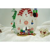 Figurina decorata de Craciun, Om de zapada, Alb, din Lemn, 18 cm x 24.5 cm, Interior, Vivimall - vivimall.ro