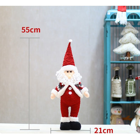 Figurina Craciun, Mos Craciun, rosu, inaltime 55 cm - vivimall.ro