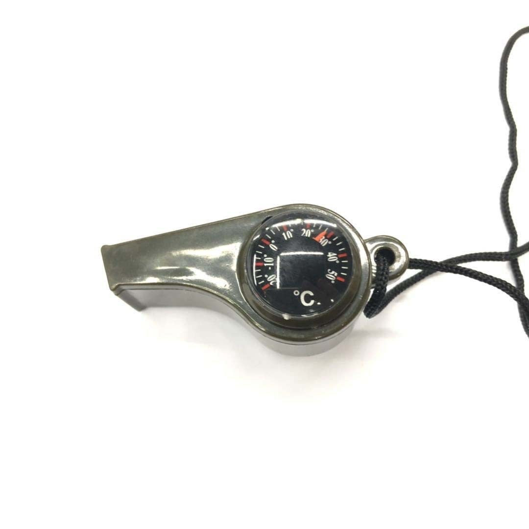 Fluier 3in1, Vivimall cu Busola si Termometru, pentru Drumetii, Negru - vivimall.ro