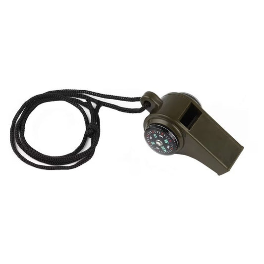 Fluier 3in1, Vivimall cu Busola si Termometru, pentru Drumetii, Negru - vivimall.ro