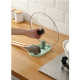 Suport Pliabil, Vivimall, pentru Capace, Linguri, Multifunctional, Plasare pe Blatul de Bucatarie, 11.5 x 18 x 2.2 cm, Albastru inchis - vivimall.ro