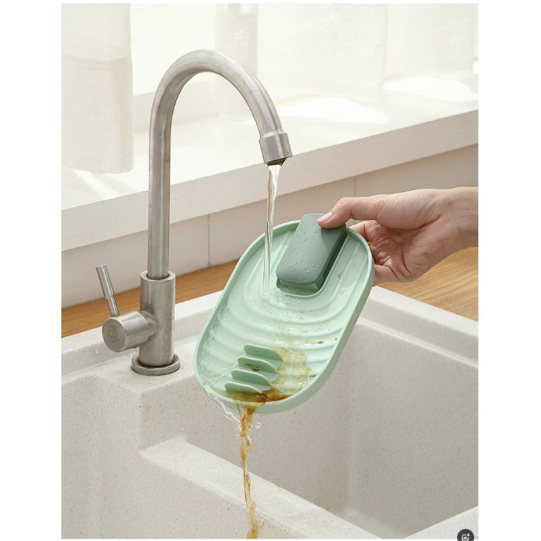 Suport Pliabil, Vivimall, pentru Capace, Linguri, Multifunctional, Plasare pe Blatul de Bucatarie, 11.5 x 18 x 2.2 cm, Albastru inchis - vivimall.ro