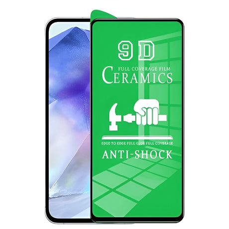 Folie de Protectie Ceramica, Flippy, Compatibila cu Samsung Galaxy A15, A15 5G, Ceramics 9D, Antisoc, Margini Negre, Transparent - vivimall.ro