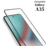 Folie de Protectie Ceramica, Flippy, Compatibila cu Samsung Galaxy A35 4G, A35 5G, Ceramics 9D, Antisoc, Margini Negre, Transparent - vivimall.ro