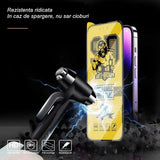 Folie de protectie Ceramica, Flippy,  compatibila cu Apple iPhone 15 Pro, Transparenta HD, 9H, margini negre - vivimall.ro