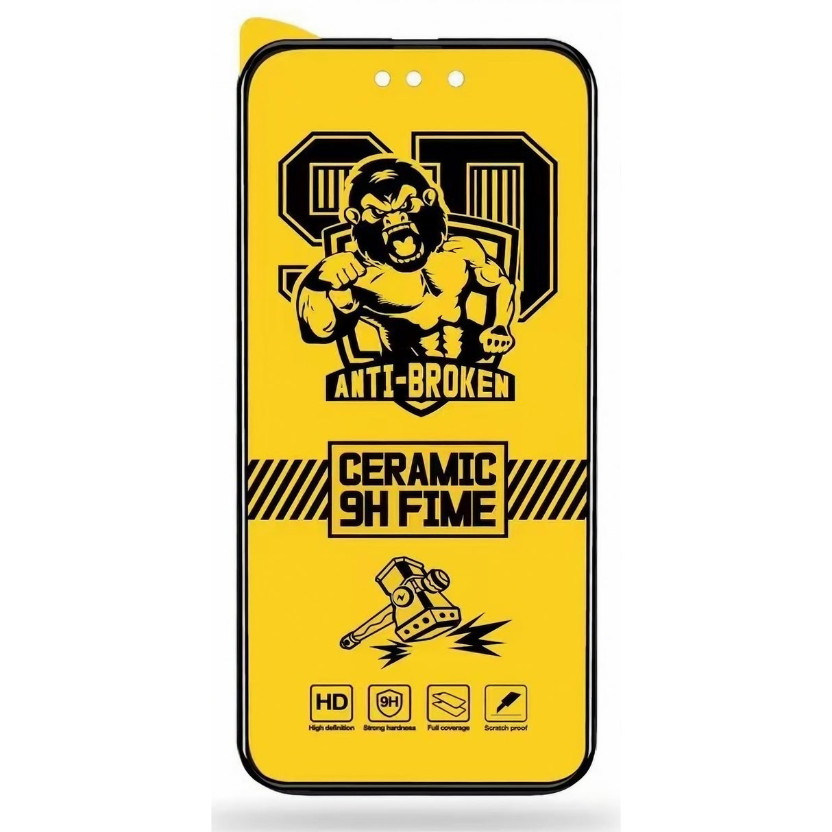 Folie de protectie Ceramica Flippy®, Transparenta HD, 9H, pentru Xiaomi 12T 5G margini negre - vivimall.ro