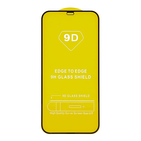 Folie de Protectie, Vivimall, pentru Apple iPhone 15 Pro Max, Tempered Glass 9D, Full Cover, HD, Margini Negre, Transparent - vivimall.ro
