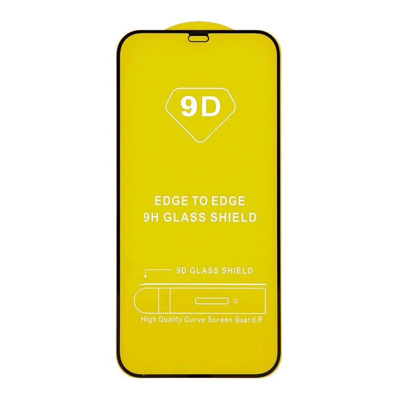 Folie sticlă Tempered Glass 9D Full Cover pentru Apple iPhone 15, margini negre, vedere frontală