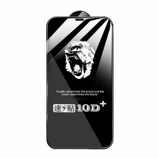 Folie de Protectie, Vivimall, pentru Apple iPhone 15, Tempered Glass 10D, Full Cover, Margini Negre, Transparent - vivimall.ro