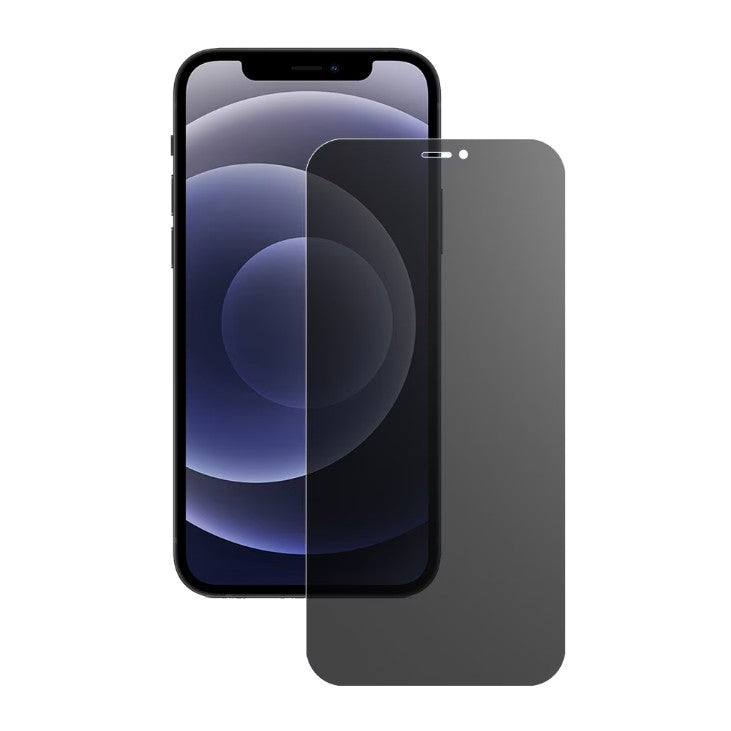 Folie de Protectie, Vivimall, pentru iPhone 15, Matte Ceramic Privacy, 9H, Confidentialitate 30°, Anti-Soc, Negru Transparent - vivimall.ro
