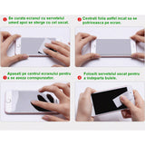Folie de Protectie, Vivimall, pentru iPhone 15 Plus, Tempered Glass 9D, Anti-Soc, Full Glue, Margini Negre, Transparent - vivimall.ro