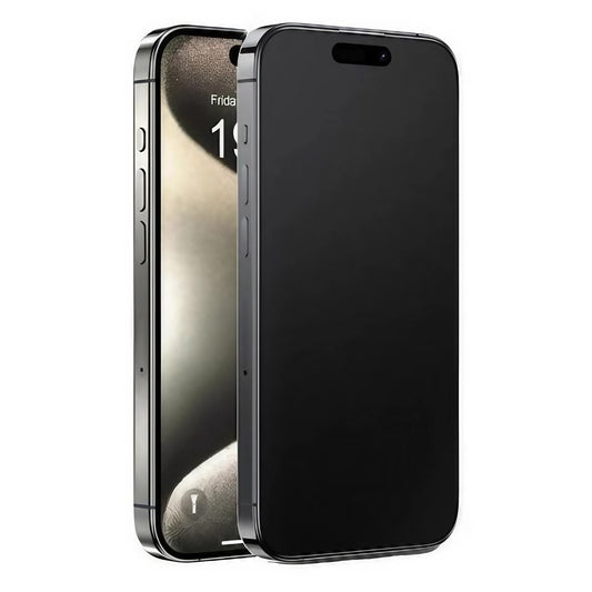 Folie de Protectie, Vivimall, pentru iPhone 15 Pro Max, Full Cover, Matte Ceramics 9D, Anti-soc, Anti-amprenta, Margini Negre, Transparent - vivimall.ro