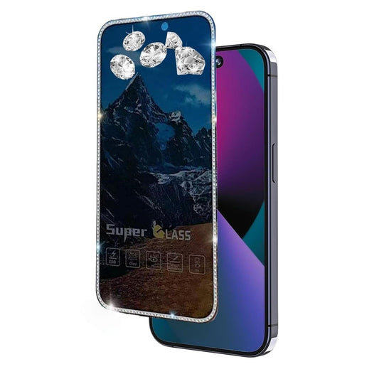 Folie de Protectie, Vivimall, pentru iPhone 15 Pro Max, Privacy Tempered Glass cu Pietricele, ESD, HD, Transparent - vivimall.ro