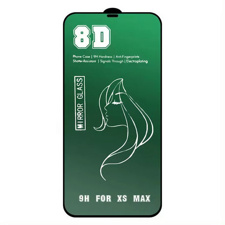 Folie de Protectie, Vivimall, pentru iPhone 15 Pro, Tempered Glass Mirror 8D, Efect Oglinda, HD, Verde - vivimall.ro