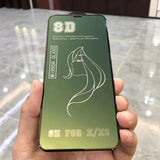 Folie protecție iPhone 15 Pro Tempered Glass 8D verde, ambalaj și conținut pachet