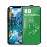Folie sticlă temperată iPhone 15 Pro cu efect oglindă Mirror 8D verde, vedere frontală produs