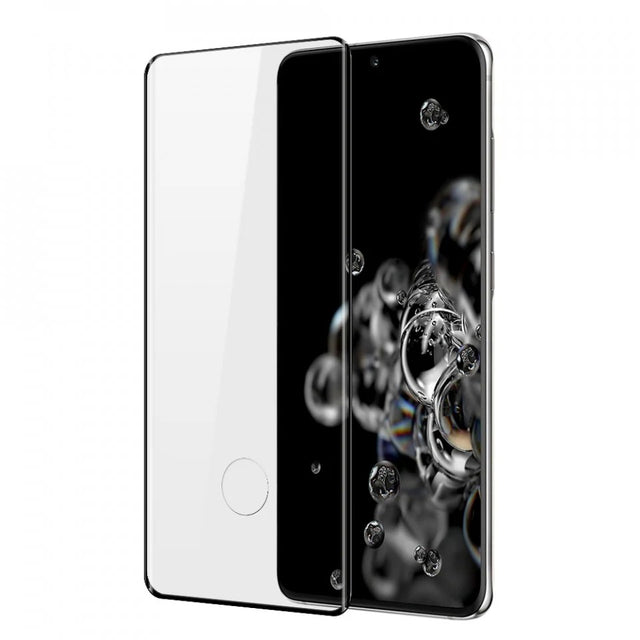 Folie de protectie Full Glue Sticla securizata Curbata pentru Samsung Galaxy S20 Plus Negru - vivimall.ro