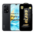 Folie sticlă securizată ESD Honor 200 Lite, 0.35 mm, margini negre, vedere frontală