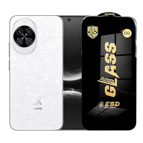 Folie sticlă securizată ESD pentru Huawei Nova 14, grosime 0.35 mm, margini negre, vedere frontală