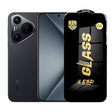 Folie sticlă securizată ESD pentru Huawei Pura 70, grosime 0.35 mm, margini negre, vedere frontală