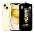 Folie de Protectie pentru iPhone 15 Plus, Vivimall, Sticla Securizata ESD, Margini Negre, Rezistenta la Zgirieturi, Antistatica, 0.35 mm, Transparenta - vivimall.ro