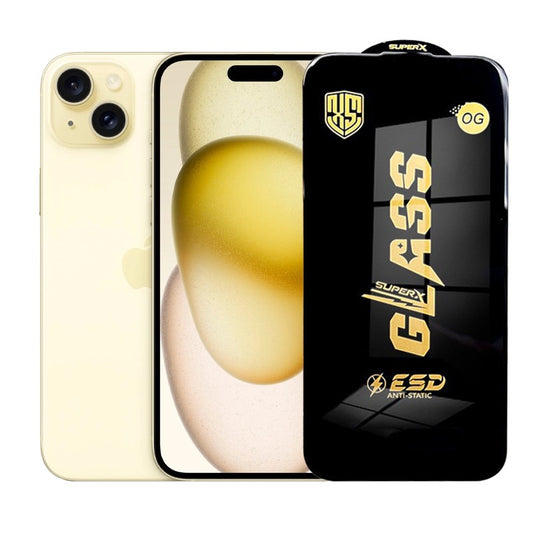 Folie de Protectie pentru iPhone 15 Plus, Vivimall, Sticla Securizata ESD, Margini Negre, Rezistenta la Zgirieturi, Antistatica, 0.35 mm, Transparenta - vivimall.ro