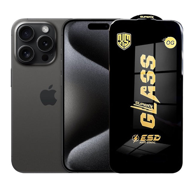 Folie de Protectie pentru iPhone 15 Pro, Flippy, Sticla Securizata ESD, Margini Negre, Rezistenta la Zgirieturi, Antistatica, 0.35 mm, Transparenta - vivimall.ro