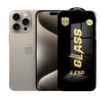 Folie de Protectie pentru iPhone 15 Pro Max, Vivimall, Sticla Securizata ESD, Margini Negre, Rezistenta la Zgirieturi, Antistatica, 0.35 mm, Transparenta - vivimall.ro