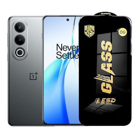 Folie sticlă securizată ESD pentru OnePlus Ace 3V, grosime 0,35 mm, margini negre, vedere frontală