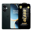 Folie sticlă securizată ESD pentru OnePlus Nord CE3, grosime 0.35 mm, margini negre, vedere frontală
