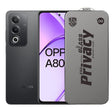 Folie sticlă securizată ESD pentru Oppo A80, Super-X Privacy OG, margini negre, vedere frontală