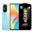 Folie sticlă securizată ESD pentru Oppo A98, grosime 0.35 mm, margini negre, vedere frontală