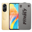 Folie de Protectie pentru Oppo F23, Vivimall, Sticla Securizata ESD Antistatica, Super-X Privacy OG, Margini Negre, 0.30 mm, Transparent Inchis - vivimall.ro