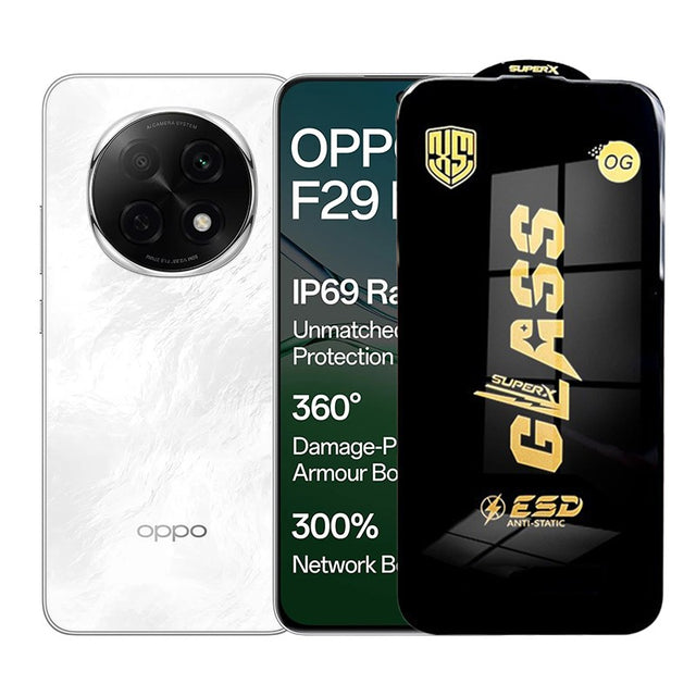 Folie de Protectie pentru Oppo F29, Flippy, Sticla Securizata ESD, Margini Negre, Rezistenta la Zgirieturi, Antistatica, 0.35 mm, Transparenta - vivimall.ro