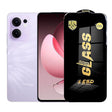 Folie protecție Oppo Reno13 F din sticlă securizată ESD, 0.35 mm, margini negre, vedere frontală
