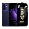 Folie protecție sticlă securizată ESD pentru Oppo Reno13, 0.35 mm, margini negre, vedere frontală