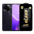 Folie protecție sticlă ESD pentru Realme 11x, grosime 0.35 mm, margini negre, vedere frontală