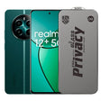Folie sticlă securizată ESD antistatică Realme 12+, Super-X Privacy OG, margini negre 0.30 mm, vedere frontală