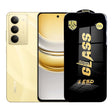 Sticlă securizată ESD pentru Realme 14x, 0.35 mm, margini negre, vedere frontală produs