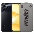 Folie sticlă securizată ESD antistatică Super-X Privacy OG pentru Realme C51, margini negre, vedere frontală
