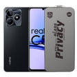 Folie protecție Realme C53 sticlă securizată ESD Super-X Privacy OG, margini negre, vedere frontală