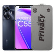 Folie sticlă securizată ESD antistatică pentru Realme C55, Super-X Privacy OG, 0.30 mm, margini negre, vedere frontală