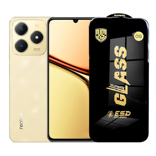 Folie de Protectie pentru Realme C61, Vivimall, Sticla Securizata ESD, Margini Negre, Rezistenta la Zgirieturi, Antistatica, 0.35 mm, Transparenta - vivimall.ro